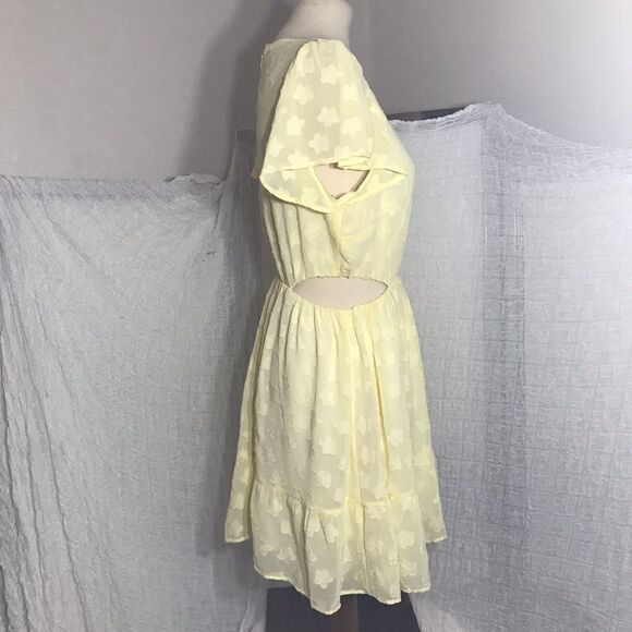 Show Me Your MuMu Merrit Yellow Mini Dress NWT Size L - Picture 6 of 14